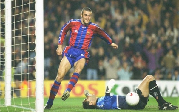 Kappa FC Barcelona Trikot 21 Luis Enrique 1997/98 Match issued Herren XL