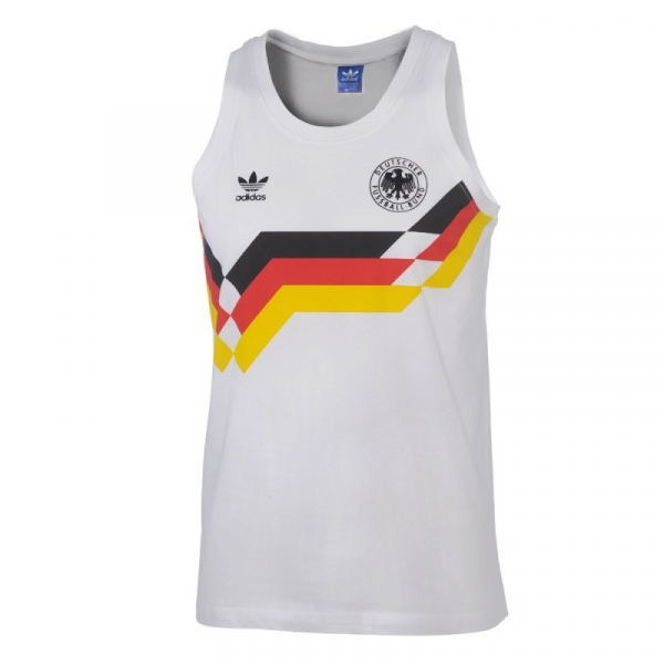 Adidas Deutschland Tank-Top T-shirt 1990 weiß Originals DFB Neu Herren S/M/L/XL