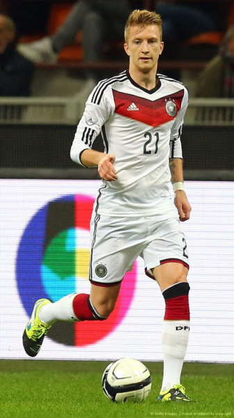 Adidas Deutschland Trikot 21 Marco Reus 2014 DFB auswärts rot/schwarz Herren M