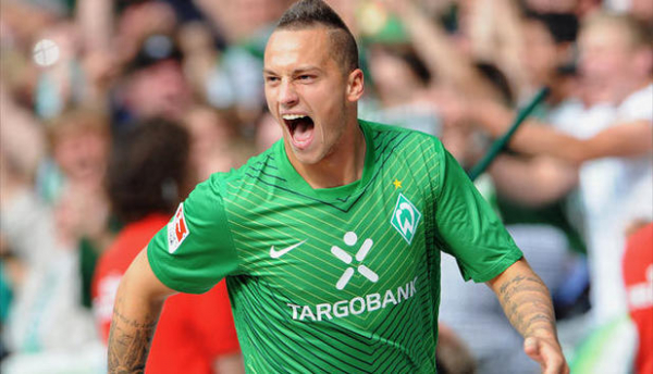 Nike SV Werder Bremen camiseta 7 Marko Arnautovic 2011/12 verde home men's 164cm-176cm