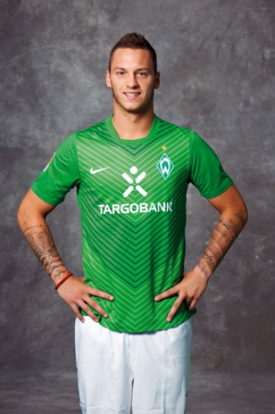 Nike SV Werder Bremen camiseta 7 Marko Arnautovic 2011/12 verde home men's 164cm-176cm