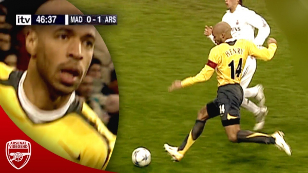Nike FC Arsenal Trikot 14 Thierry Henry 2005/06 O2 Gelb CL Finale Match worn Langarm Herren M