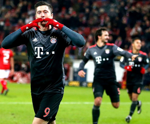 Adidas FC Bayern München Trikot 9 Robert Lewandowski 2016/17 Auswärts 3rd Herren S-M Kinder 176cm