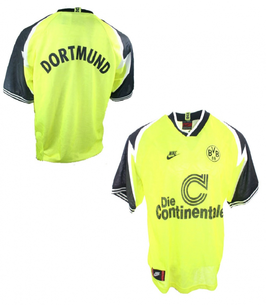Nike Borussia Dortmund Trikot 1995/96 BVB Die Continentale Heim CL Herren S/M/L/XL oder XXL/2XL