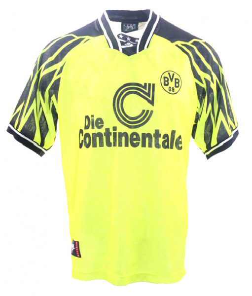Nike Borussia Dortmund Meister Trikot 10 Andreas Möller 1994/95 Die Continentale gelb Herren XS = 164 cm
