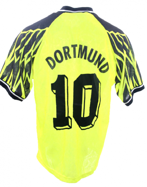 Nike Borussia Dortmund Meister Trikot 10 Andreas Möller 1994/95 Die Continentale gelb Herren XS = 164 cm