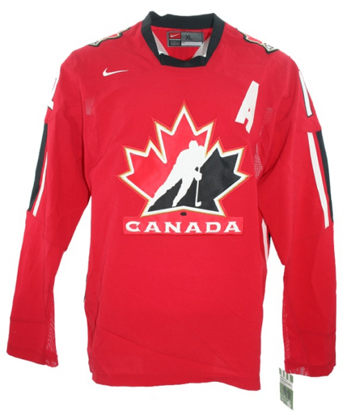 Nike Canadá hockey sobre hielo camiseta 12 Jarome Iginla Olympia Torino 2006 rojo senor XL