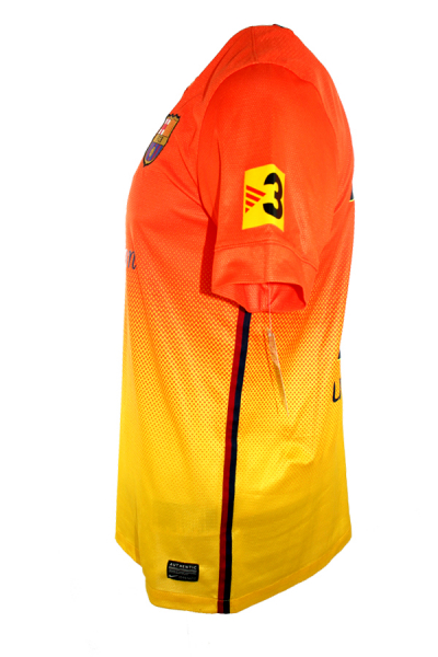 Nike FC Barcelona camiseta 10 Lionel Messi 2012/13 Qatar naranja señor M o L