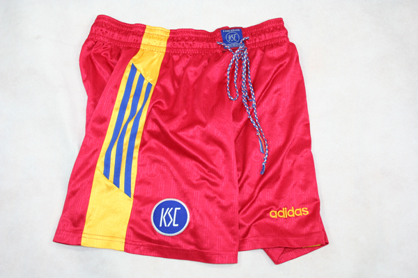 Adidas Karlsruher SC Trikothose Hose shorts 1996/97 rot gelb Herren L
