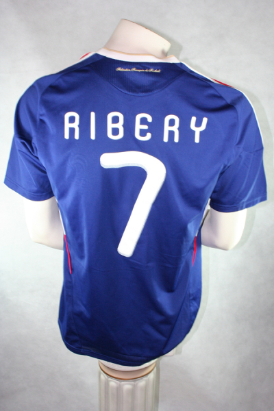 Adidas Frankreich Trikot 7 Franck Ribery WM 2010 Heim Blau Herren M