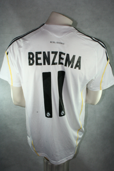 Adidas Real Madrid Trikot 11 Karim Benzema 2009/10 weiß heim bwin Herren L