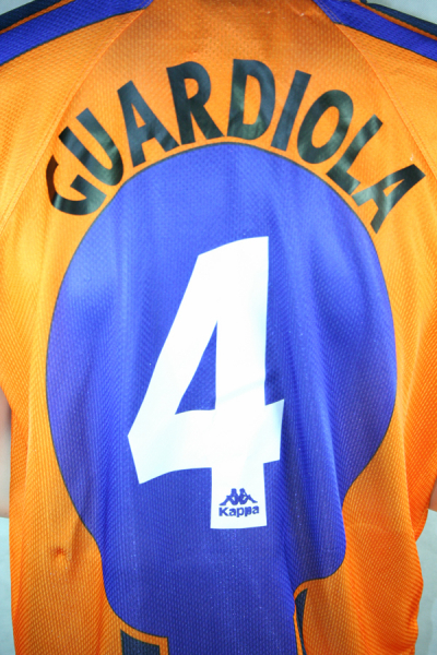 Kappa FC Barcelona Trikot 4 Josep Guardiola 1997/98 Auswärts Orange Herren M/L