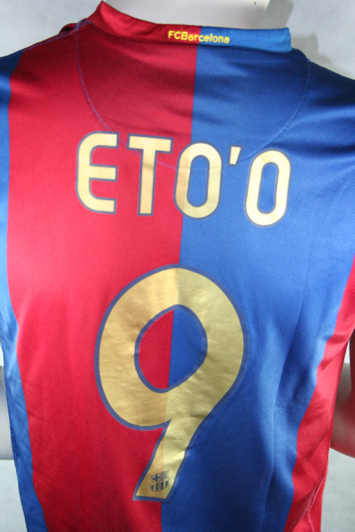 Nike FC Barcelona Trikot 9 Samuel Eto'o 2006/07 heim rot blau Damen D = 40/42 = US L = height 173 cm