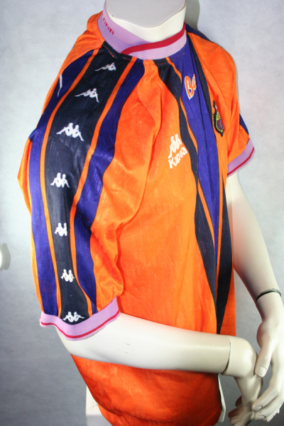 Kappa FC Barcelona Trikot 7 Luis Figo 1997/98 Orange Auswärts Herren XL
