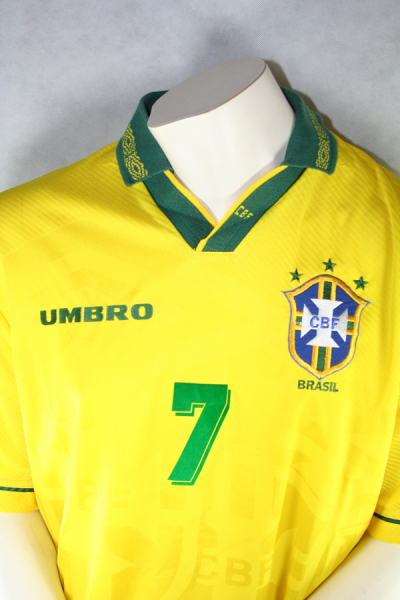 Umbro Brasilien Trikot 7 Bebeto WM 1994 Weltmeister USA-94 Herren XL