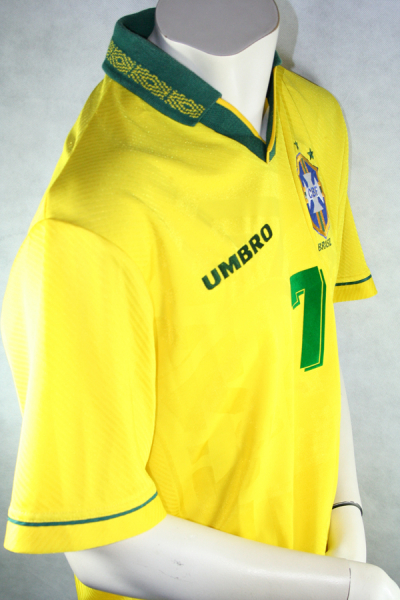 Umbro Brasilien Trikot 7 Bebeto WM 1994 Weltmeister USA-94 Herren XL