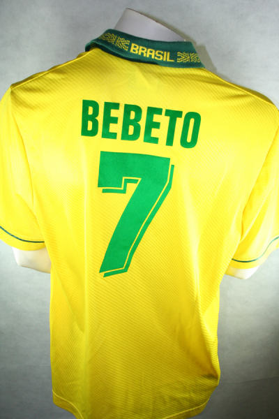 Umbro Brasilien Trikot 7 Bebeto WM 1994 Weltmeister USA-94 Herren XL