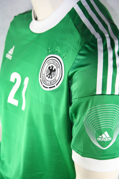 Adidas Deutschland Trikot 21 Marco Reus Grün 2012 Techfit Match Worn DFB Herren XL