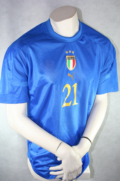 Puma Italien Trikot 21 Andrea Pirlo Euro 2004 Heim Herren L