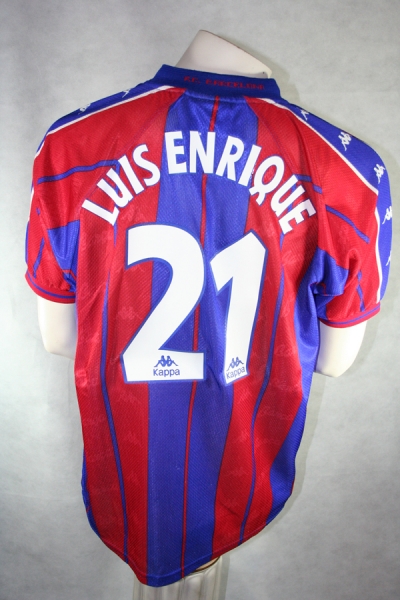 Kappa FC Barcelona Trikot 21 Luis Enrique 1997/98 Match issued Herren XL