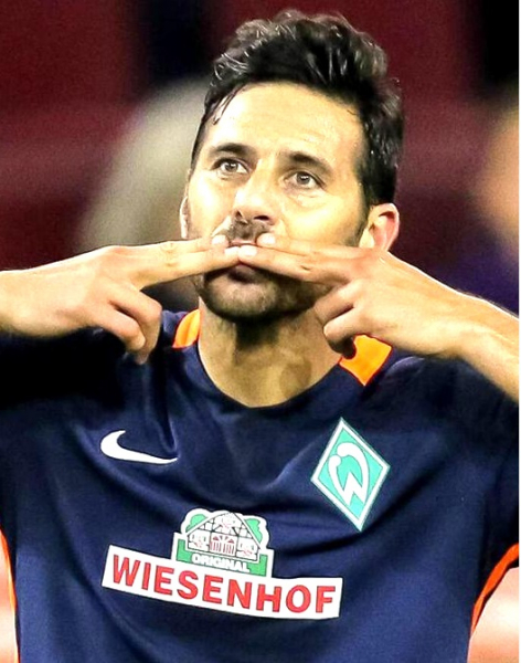 Nike SV Werder Bremen Trikot 14 Claudio Pizarro 2015/16 navy marine Herren M