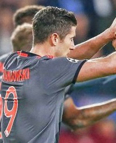 Adidas FC Bayern München Trikot 9 Robert Lewandowski 2016/17 Auswärts 3rd Herren S-M Kinder 176cm