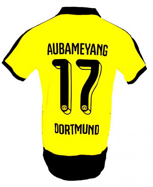 Puma Borussia Dortmund Trikot 17 Aubameyang 2015/16 Heim BVB Herren L