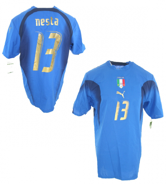 Puma Italien Trikot 13 Alessandro Nesta WM 2006 Weltmeister Heim blau Herren L