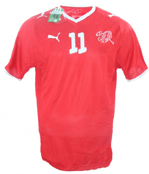Puma Switzerland jersey 11 Marco Streller Euro 2008 home red SFV ASF men's M or L