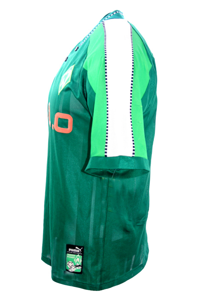 Puma SV Werder Bremen camiseta 1997/98 5 Eilts 17 Bode 18 Herzog 13 Wiedener O-Tel-O senor men's S/M o nino/senora 176 cm