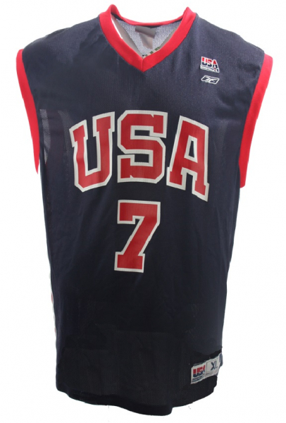 Reebok USA Trikot 7 Jermaine O'Neal NBA Swingman Schwarz Herren XL