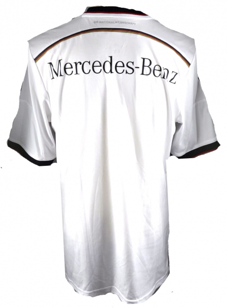 Adidas Deutschland Trikot WM 2014 DFB heim Weltmeister weiß match worn Mercedes-Benz Herren XL