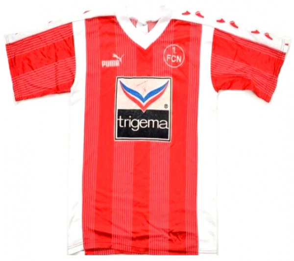 Puma 1.FC Nürnberg Trikot 1993/94 10 Hans Jörg Criens Trigema Matchworn heim rot herren L