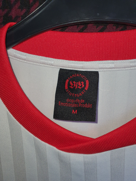 Retro VfB Stuttgart Trikot 1992 Meister Südmilch weiß heim langarm Herren M