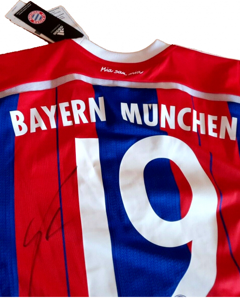 Adidas FC Bayern München Trikot 19 Mario Götze 2014/15 heim neu handsigniert Herren L