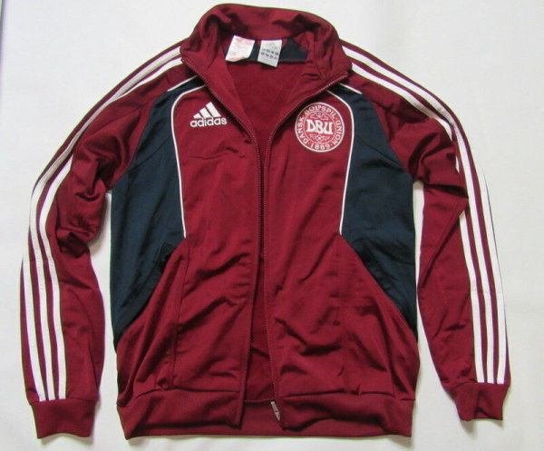 Adidas Dänemark Trainingsanzug WM 2010 DBU Präsentationsanzug rot/blau Herren D = 10, US = XL
