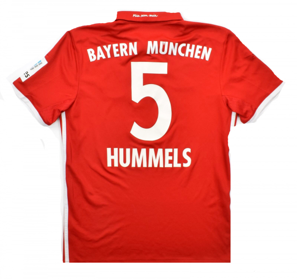Adidas FC Bayern Munich jersey 5 Mats Hummels 2016/17 home red T-com Telekom men's XL