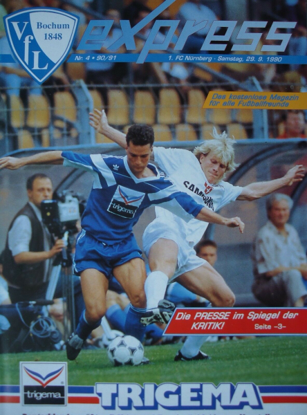 Adidas VfL Bochum Trikot 1990/91 Trigema Heim Blau Herren S