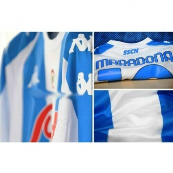 Kappa SSC Napoli Nápoles camiseta 2020/21 argentina white blue senor L