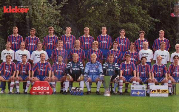 Adidas FC Bayern München Trikot 1995 1996 1997 Opel blau-rot neu mit Etiketten Herren L