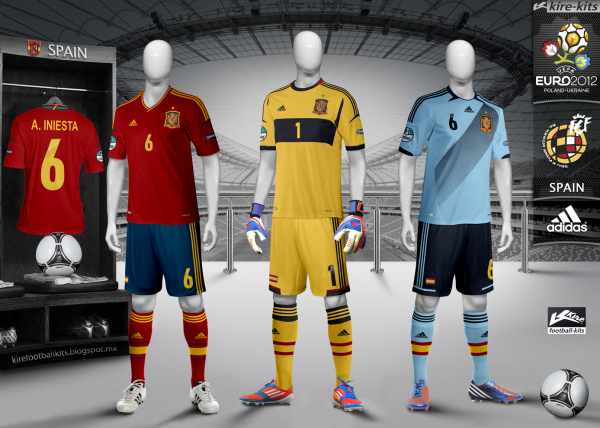 Adidas Spain jersey 6 Andrés Iniesta Euro 2012 away men's S/M/L/XL/XXL