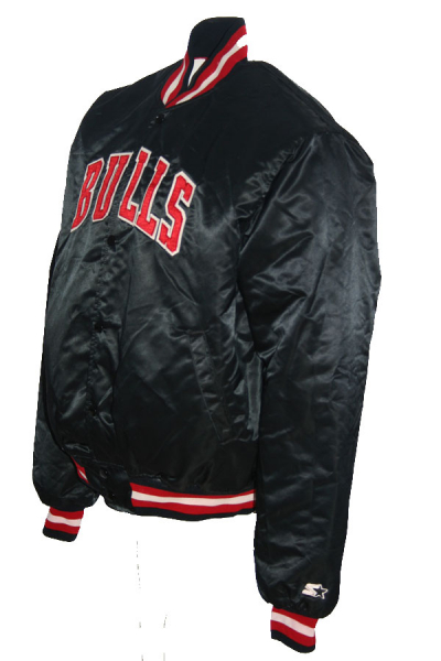 Starter Chicago Bulls College Jacke 23 Michael Jordan Trikot Schwarz Herren XL