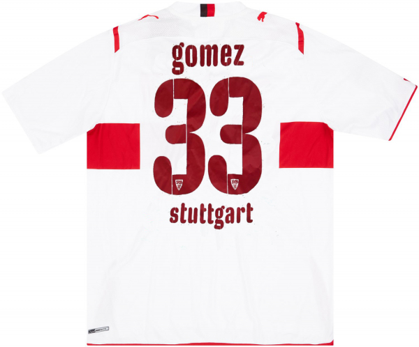 Puma VfB Stuttgart Trikot 33 Mario Gomez 2009/10 Enbw Weiß Herren S