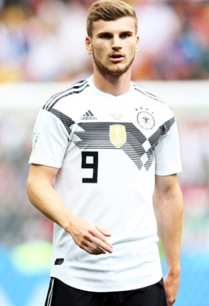 Adidas Alemania camiseta 9 Timo Werner Copa del Mundo 2018 Russa blanco senor L