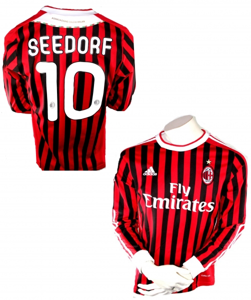 Adidas AC Mailand Trikot 10 Clarence Seedorf 2011/12 Fly Emirates Heim Herren M