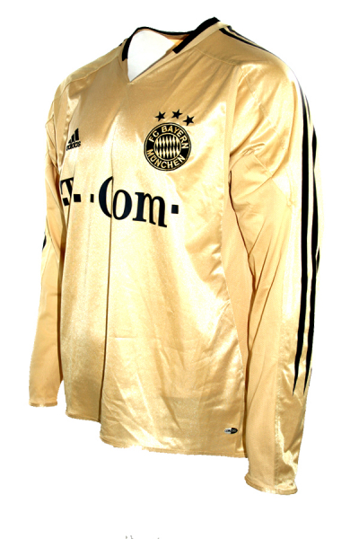 Adidas FC Bayern München Trikot 7 Mehmet Scholl 2004/05 Matchworn Gold Herren M