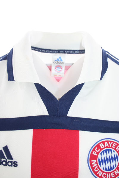 Adidas FC Bayern München Trikot 10 Diego Maradona 2000/01 CL Sieg Away Opel Weiß Rot Herren S, M, L oder XL