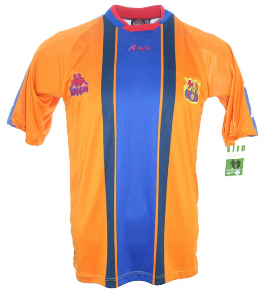 Kappa FC Barcelona Trikot 21 Luis Enrique 1997/98 Away Orange Match Issued Herren XL