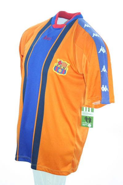 Kappa FC Barcelona Trikot 21 Luis Enrique 1997/98 Away Orange Match Issued Herren XL
