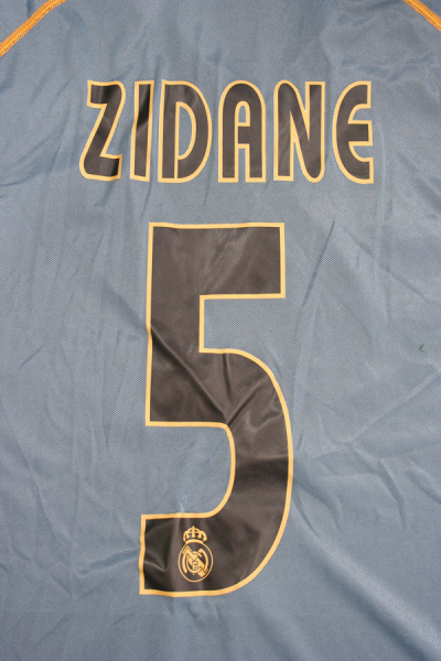 Adidas Real Madrid Trikot 5 Zinedine Zidane 2003/04 Away Grau Herren L